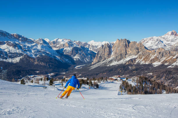 istock Alpine skier on slope at Cortina 1356026198