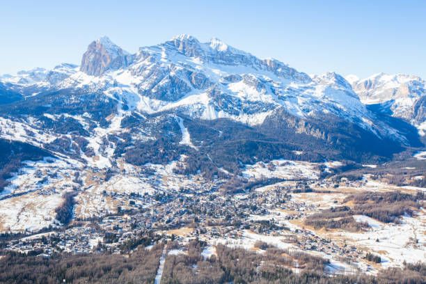 istock Cortina d'Ampezzo winter town view 1356026284