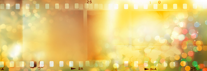 Film frames and circles background