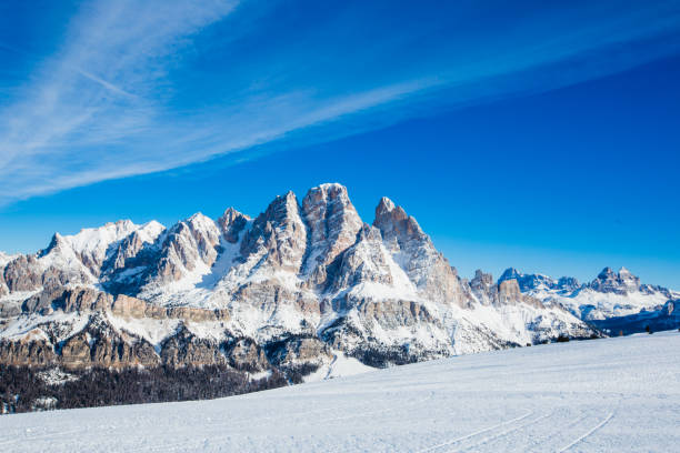 istock Dolomities winter mountains ski resort 1356028426