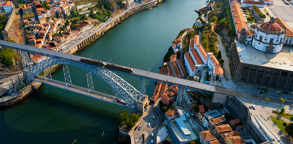 Aerial view of Porto , Portugal, Europe
