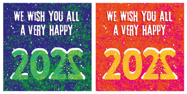 Illustratie voor een gelukkig nieuwjaar kaart Illustration for a Happy New Year card illustratie stock illustrations