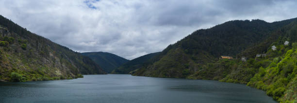 Reservoir on the Navia River stock photo