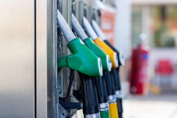 istock Gasoline pump pistol close-up 1356048290