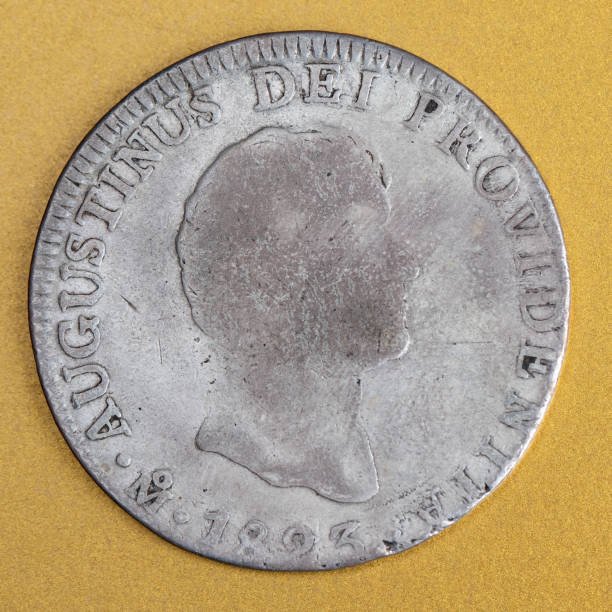 istock Antique 1823 Eight Reales Silver Coin 1356054086