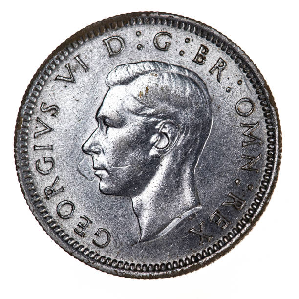 istock Vintage 1943 Silver Coin from Great Britain 1356055682