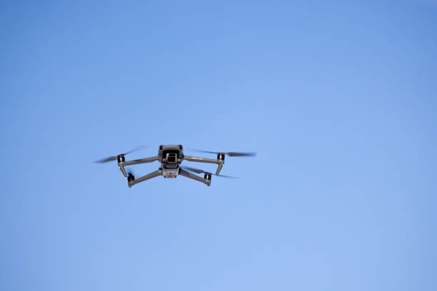 Montreal, Canada - November 28, 2021: DJI Mavic 3 Cine of Chinese technology company DJI. The Mavic Series are compact quadcopter drones for personal and commercial aerial photography and videography use. Mavic 3 and Mavic 3 Cine were released on 5th November 2021. It has a 4/3 CMOS Hasselblad L2D-20c camera and has 12.8 stops of dynamic range. It shoots up to 5.1k video.