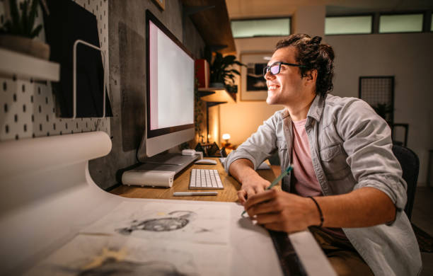istock Trying to finish job before morning 1356060982