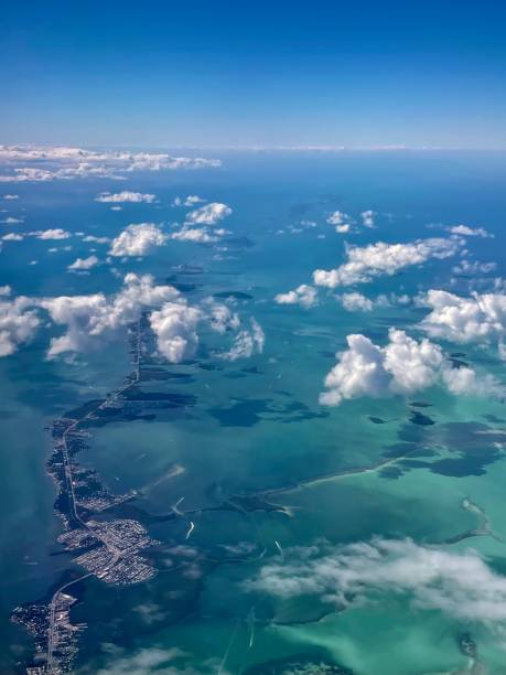 Florida Keys Tropical Islands - Ariel View Florida Keys Tropical Islands - Ariel View key largo stock pictures, royalty-free photos & images