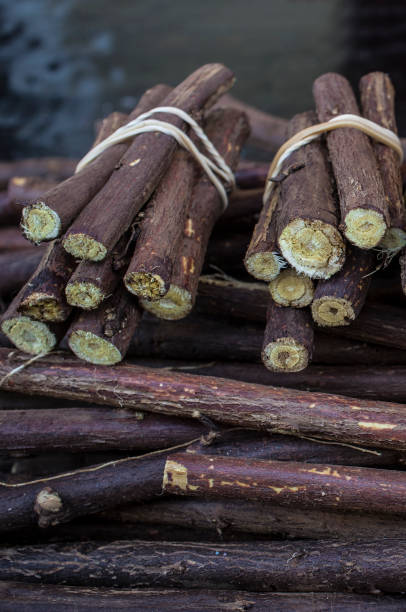 istock Dried sticks of liquorice root 1356069852