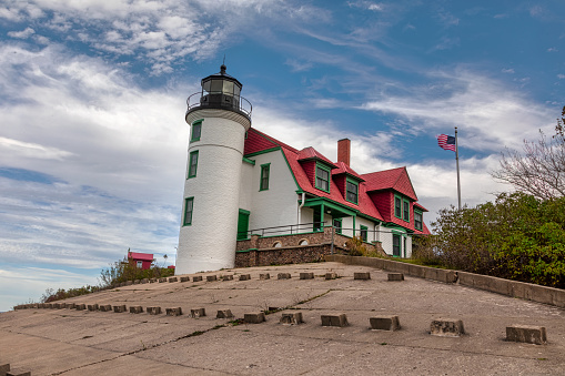 Point Betsie Lighthouse, Lake Michigan. Frankfort Michigan. Benzie County