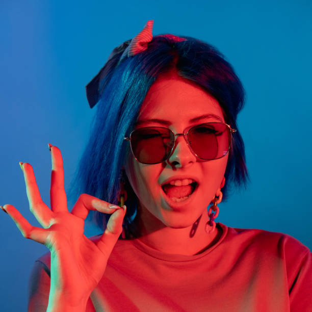 istock okay gesture agreement sign red neon light woman 1356078574