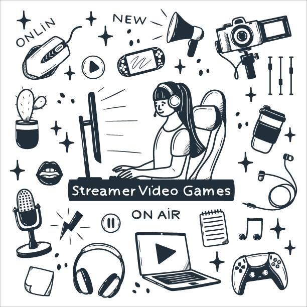 Gamer On Computer Drawing 1,500+ Gamer Sketch Stock Photos, Pictures & Royalty-Free Images - iStock