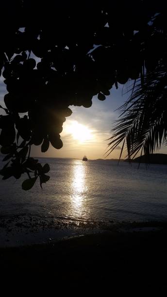 istock Beautiful beach sunset with spectacular sunset 1356085043