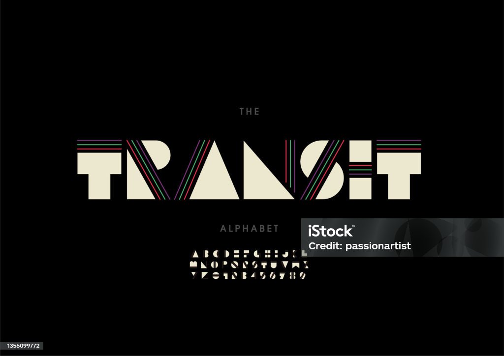 Transit Custom Letters Transit Alphabet Stock Illustration - Download Image Now - Abstract ...