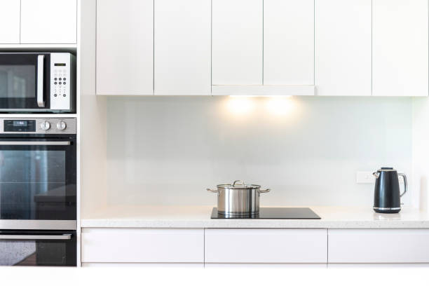Steaming saucepan in the kitchen