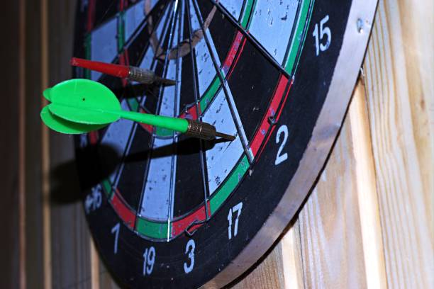 istock Darts hang on the wall in the garage 1356107441