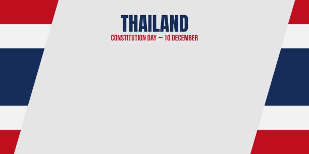 istock Thailand Constitution Day Background Vector Illustration, and Copy space area. Suitable to be placed on content with that theme. Thailand flag 1356111134