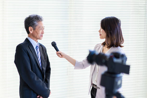 istock The president giving an interview 1356114697