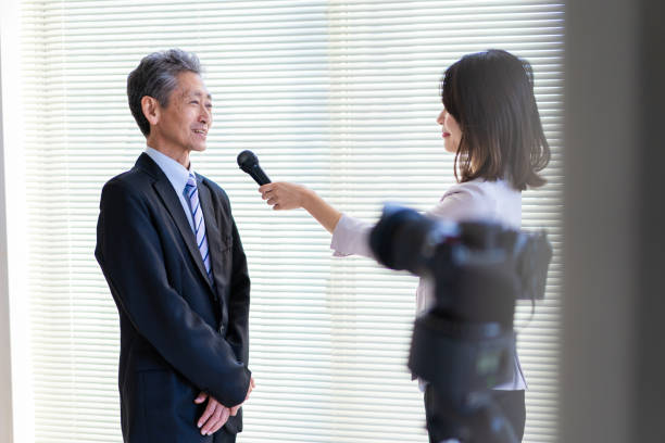 istock The president giving an interview 1356114701