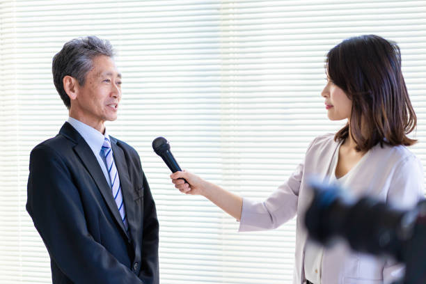 istock The president giving an interview 1356114704