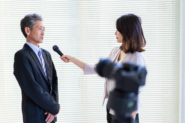 istock The president giving an interview 1356114719