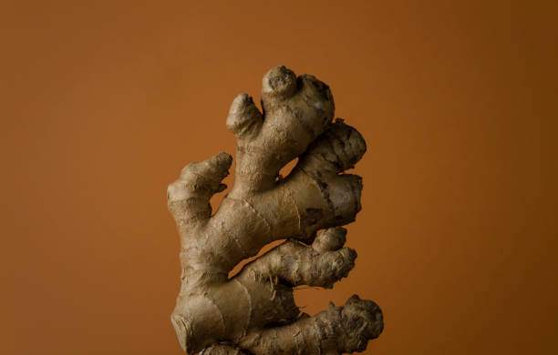 istock Close up of ginger against brown background 1356120272