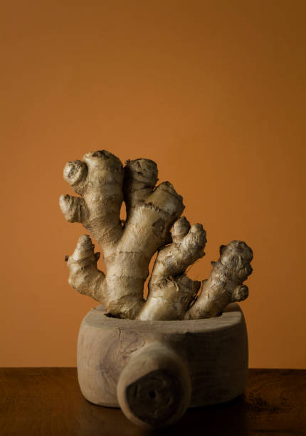 istock Close up of ginger against brown background 1356120276
