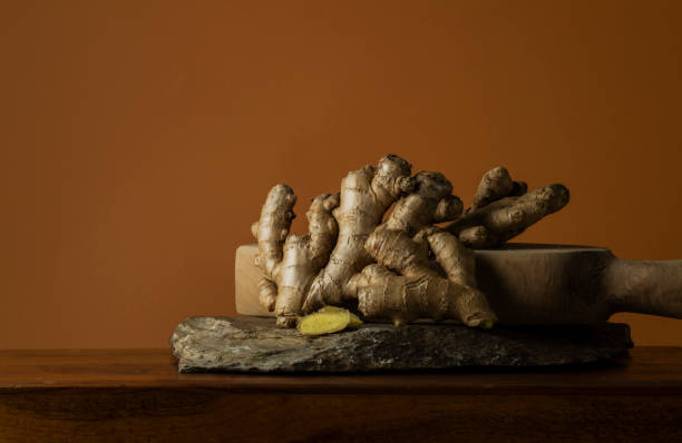 istock Close up of gingers against brown background 1356120287