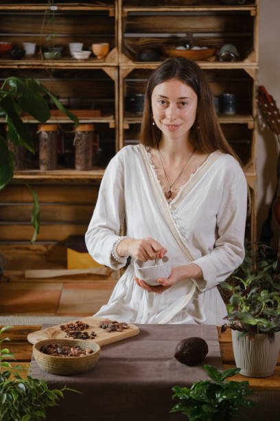 istock Cacao ceremony, heart opening ritual in atmospheric place 1356122551