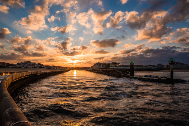 istock pier  of Hossegor at dawn 1356129871