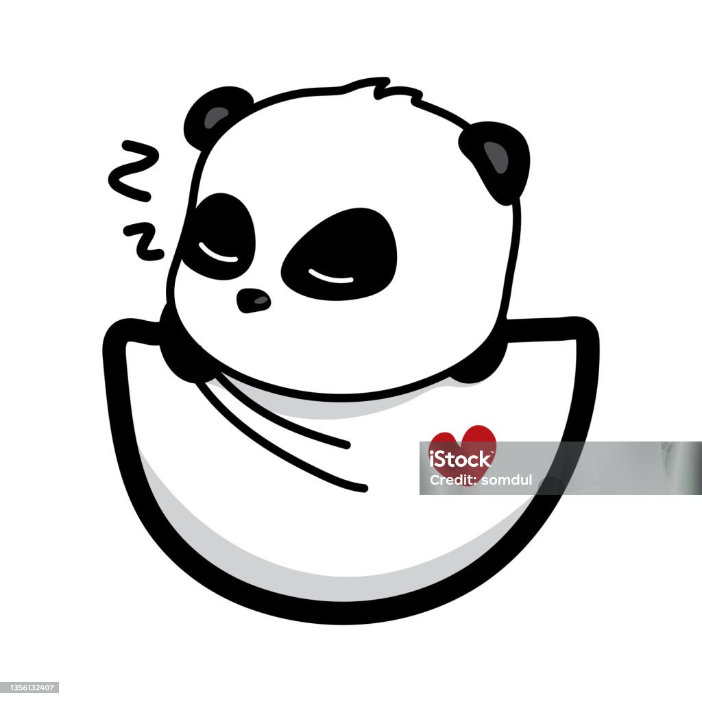 Em Bé Dễ Thương Panda Gấu Phim Hoạt Hình Ngủ Trong Một Túi Nhỏ ...