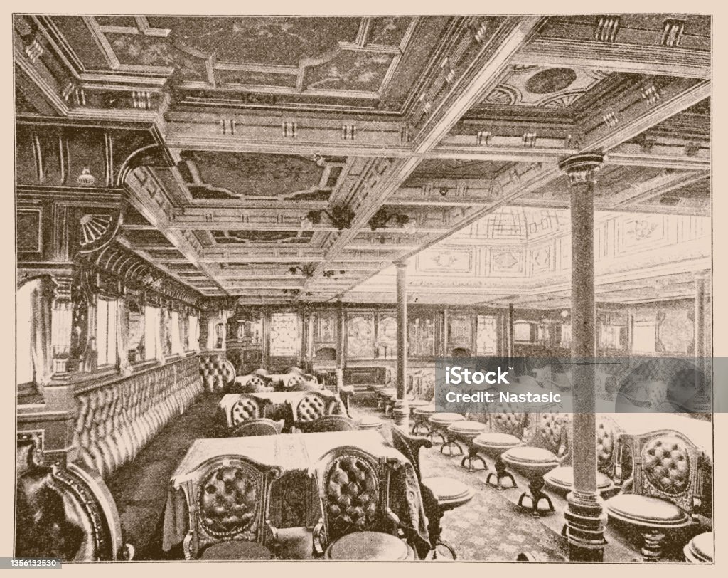 Part Of The Dining Room Of The Imperial Steamer Sms Prinzregent ...