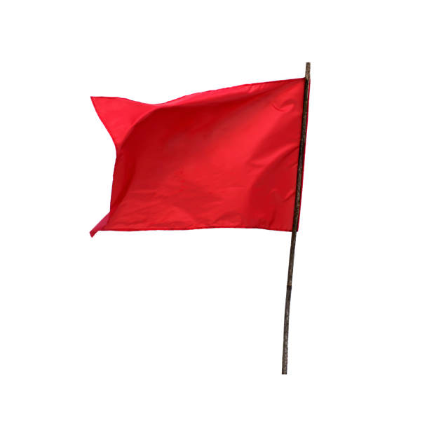 istock Red Flag isolated on a white background. 1356138677