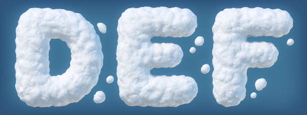 istock Snowy alphabet with letters D, E, F 1356139174