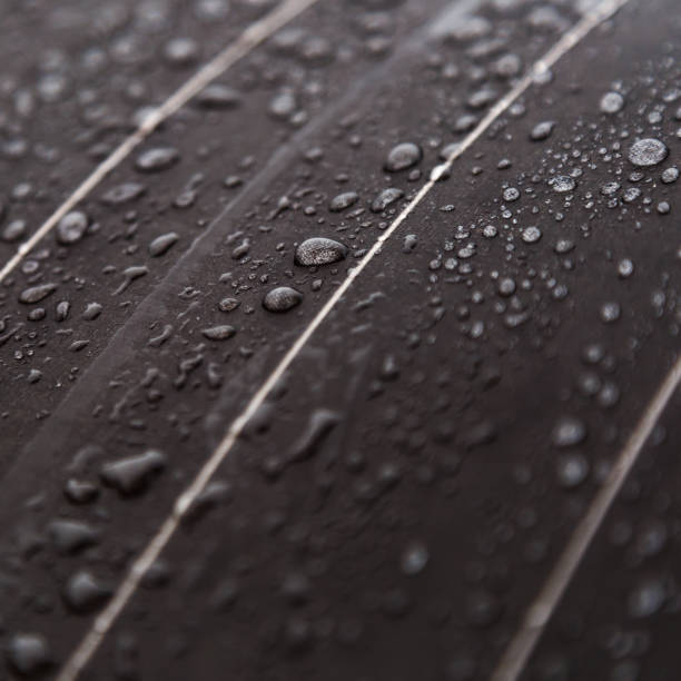 istock Rain drops on water resistant textile waterproof coating.Waterproof fabric,Realistic pure water droplet water drops for creative banner design 1356140005