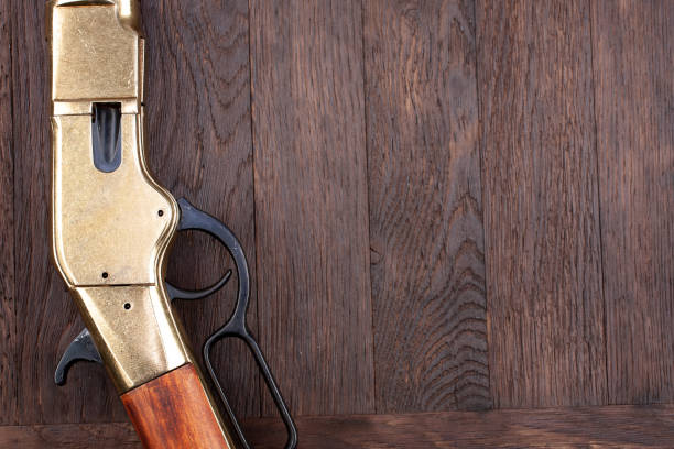 istock Old west gun - lever-action repeating rifle 1356150246