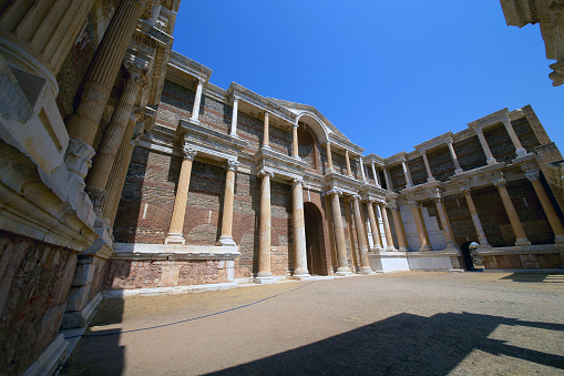 Ancient Gymnasium Sardis or Sardes, the Ancient City Capital at Lydia, Turkey.