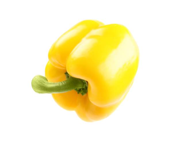 istock Ripe yellow bell pepper isolated on white 1356153423