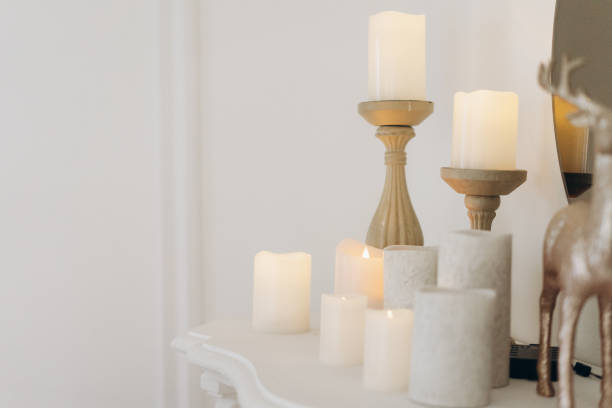 istock electric candles of different sizes, romantic setting 1356156687