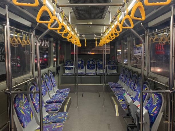 istock Trans Jakarta Bus at Night 1356157086