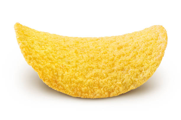 istock Potato chips isolated on white background with clipping path and full depth of field. 1356157267