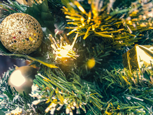 istock Lights and decorative on the Christmas tree. 1356159537