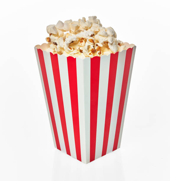 istock Pack of salty popcorns isolated on a white background 1356162752