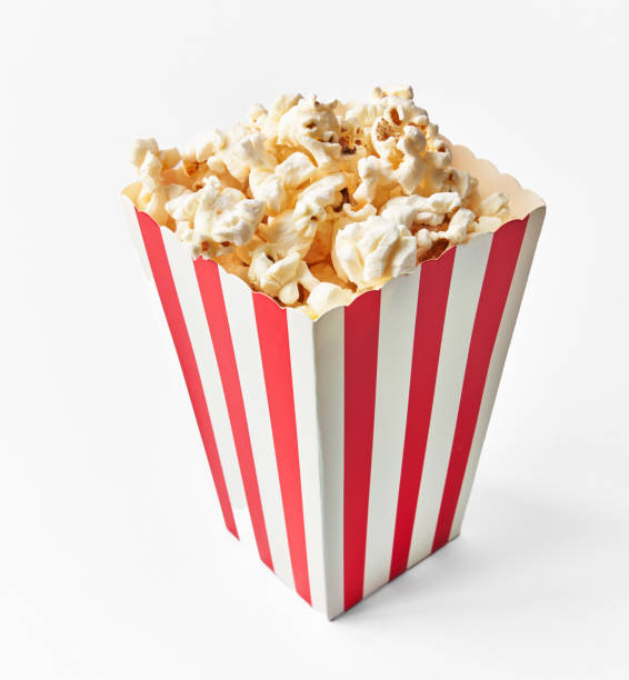 istock Pack of salty popcorns isolated on a white background 1356162959