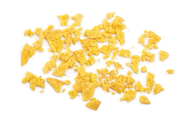 istock Potato chips isolated on white background with clipping path and full depth of field. Top view. Flat lay. 1356164296