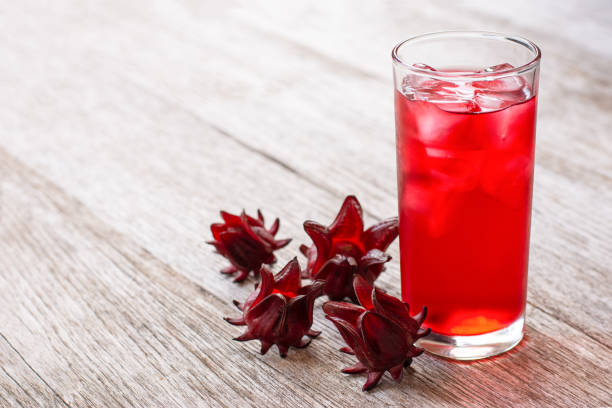 istock Fresh Roselle flower (Jamaica sorrel, Rozelle or hibiscus sabdariffa)  juice herbal tea 1356164497