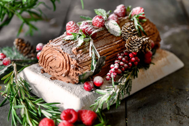 istock Christmas Log, Buche de Noel 1356168136
