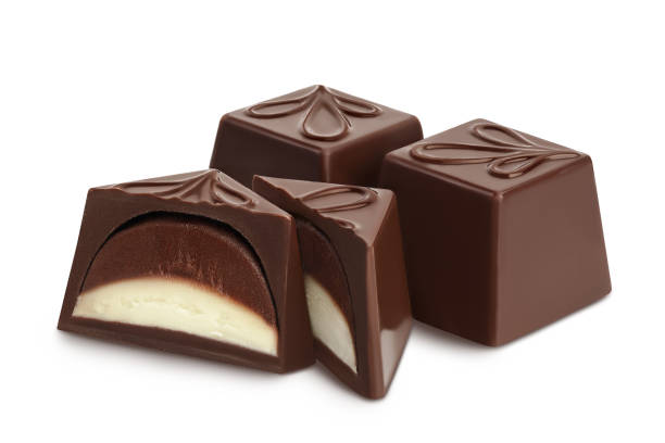 istock Chocolate candy isolated on white background with clipping path and full depth of field 1356168983
