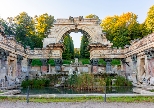 Roman ruins in Schonbrunn park, Vienna, Austria